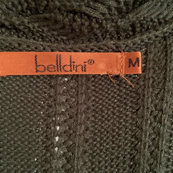 Belldini dark green sleeveless crochet duster - Picture 2 of 3